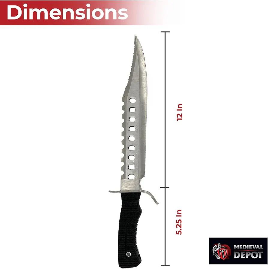 CUCHILLO RAMBO  CEOO21 17 PULGADAS XXL CON MANGO ESTRIA DIAMANTE ANTIDESLIZANTE