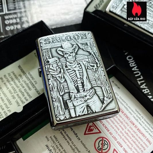 ZIPPO 49298 GUNSLINGING SKELETON