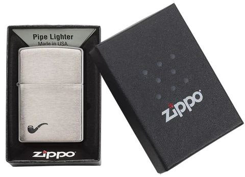 ZIPPO 200PL PIPED BRUSHED CHROME