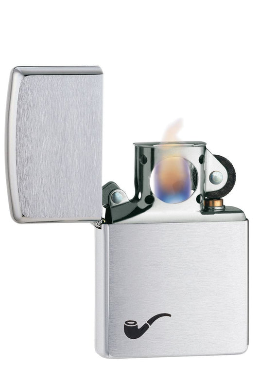 ZIPPO 200PL PIPED BRUSHED CHROME