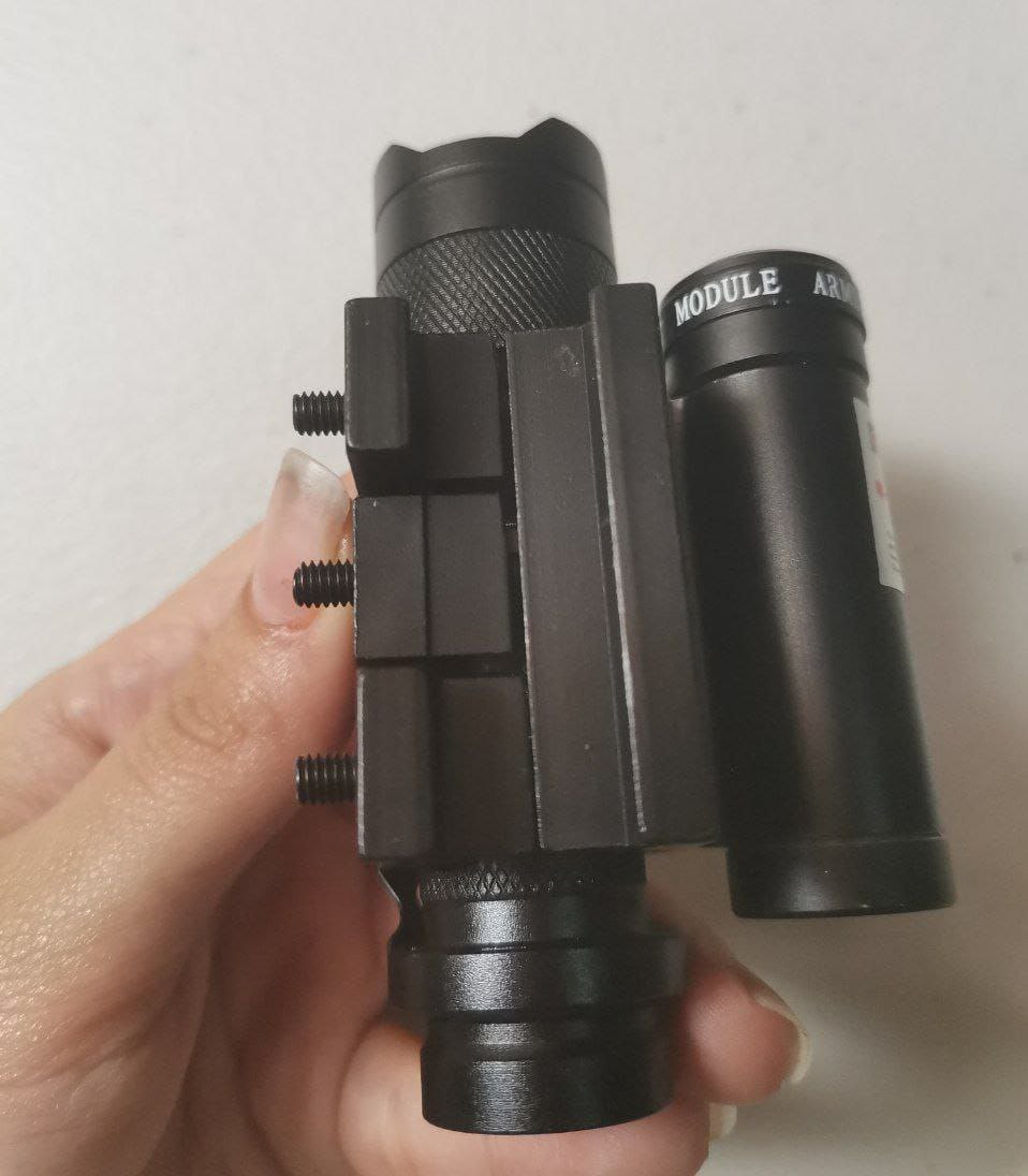 LINTERNA LASER ADAPATADOR 20MM ACCESORIO DE CACERIA DE ALCANCE VISION NOCTURNA