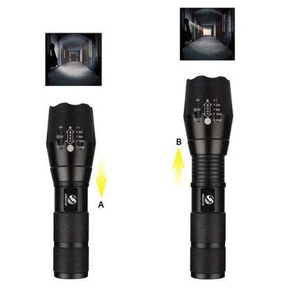 LINTERNA TACTICA HH1296 2 EN 1 LINTERNA + BASTON DE TRAFICO