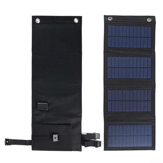 PANEL SOLAR  CARGADOR USB PORTATIL PLEGABLE 20W 12V CELULAR