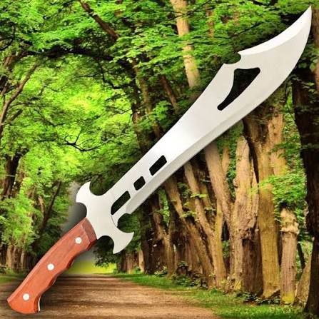 CUCHILLO MACHETE FACAO MEDIEVAL ACERO PULIDO ALTO CARBONO CUCHILLO CAZA CAMPING