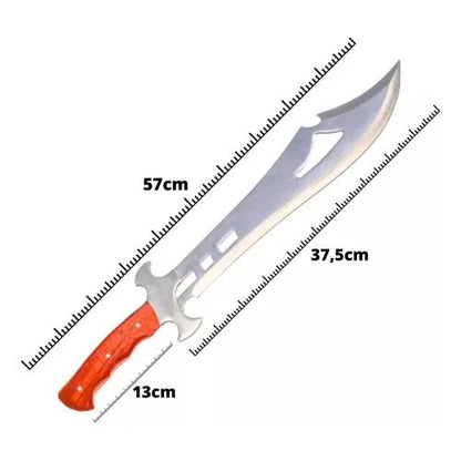 CUCHILLO MACHETE FACAO MEDIEVAL ACERO PULIDO ALTO CARBONO CUCHILLO CAZA CAMPING