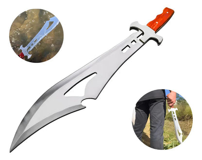 CUCHILLO MACHETE FACAO MEDIEVAL ACERO PULIDO ALTO CARBONO CUCHILLO CAZA CAMPING