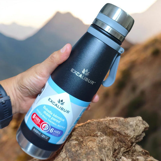 BOTELLA ISOTERMICA EXCALIBUR 650 ML MANTIENE FRIO CALIENTE 6/8 HORAS