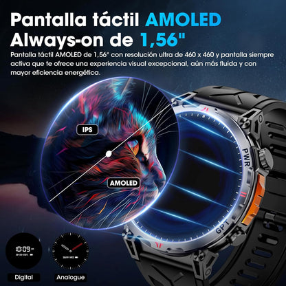 SMARTWATCH MILITAR CON IA Y GPS EN TIEMPO REAL K92