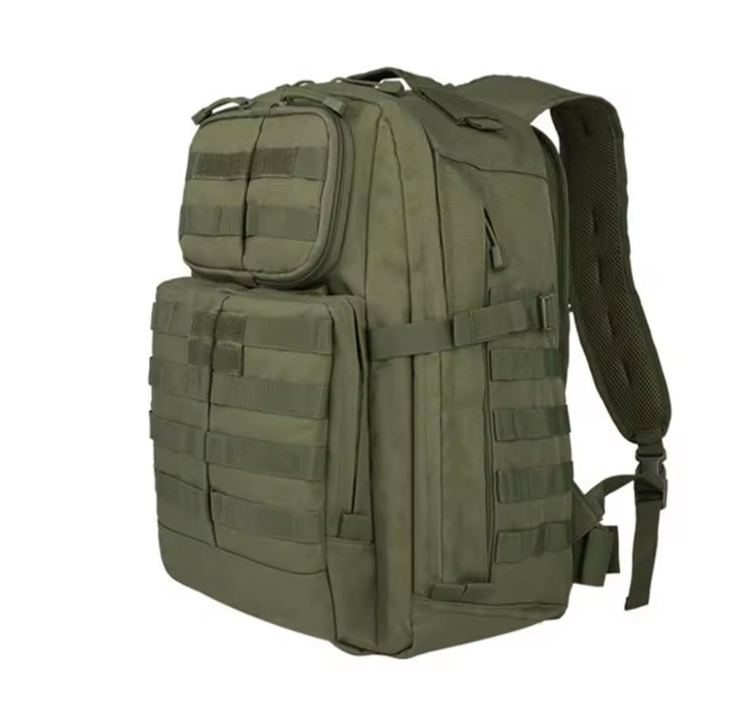 MOCHILA TACTICA DEPORTIVA MOLLE 50 LITROS MULTIDEPOSTLITOS ANILLOS DE SUJECION PECHERA Y DE CINTURA AJUSTES LATERALES /EXPANSIBLE