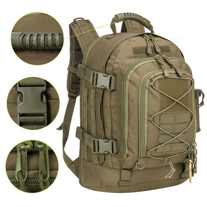 MOCHILA TACTICA DEPORTIVA EXPANSIBLE DE 39 A 65 LITROS EXTRAGRANDE