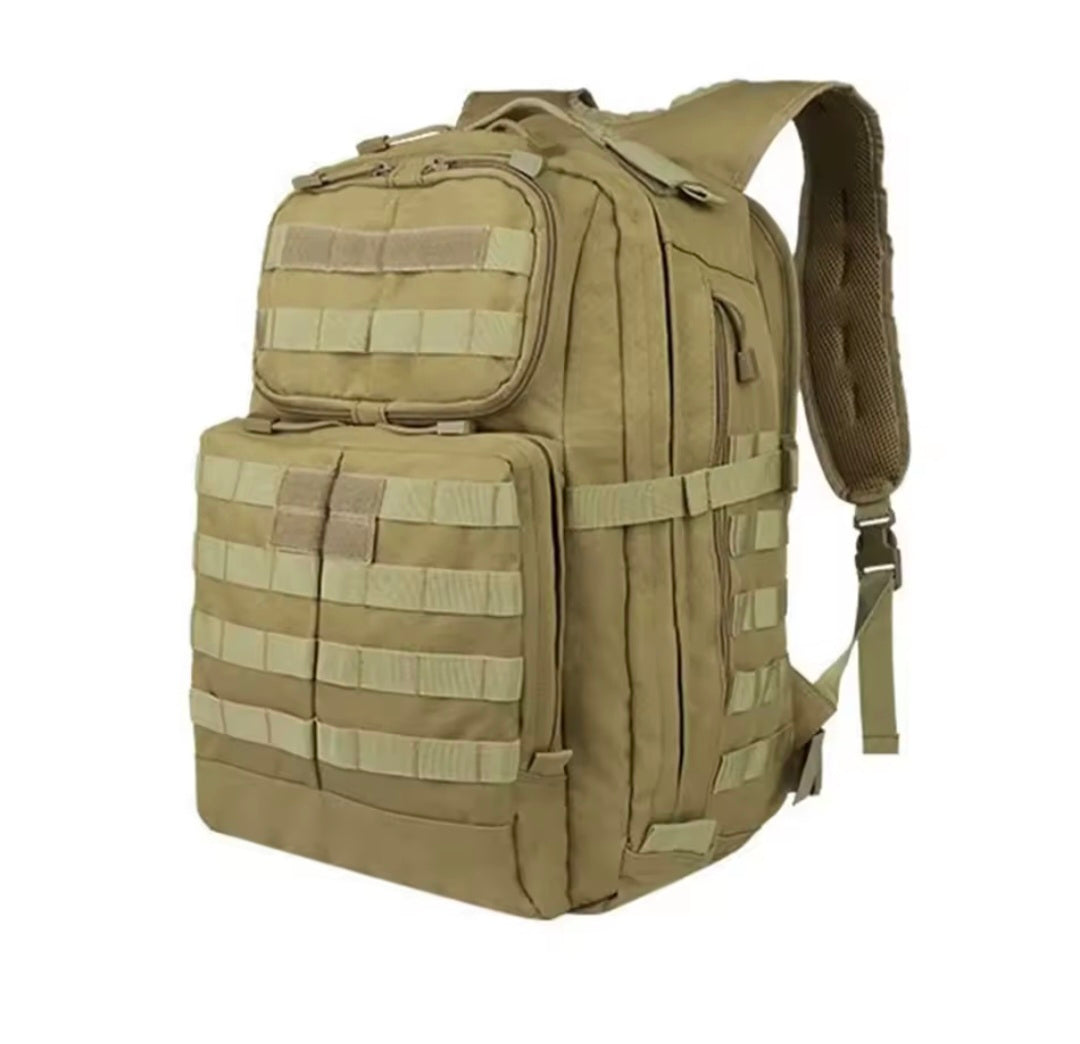 MOCHILA TACTICA DEPORTIVA MOLLE 50 LITROS MULTIDEPOSTLITOS ANILLOS DE SUJECION PECHERA Y DE CINTURA AJUSTES LATERALES /EXPANSIBLE