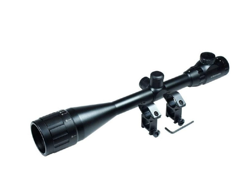 Telescopica 6-24x50  Caza óptico para  Rifle alcance Rojo Verde Doble Iluminado óptico
